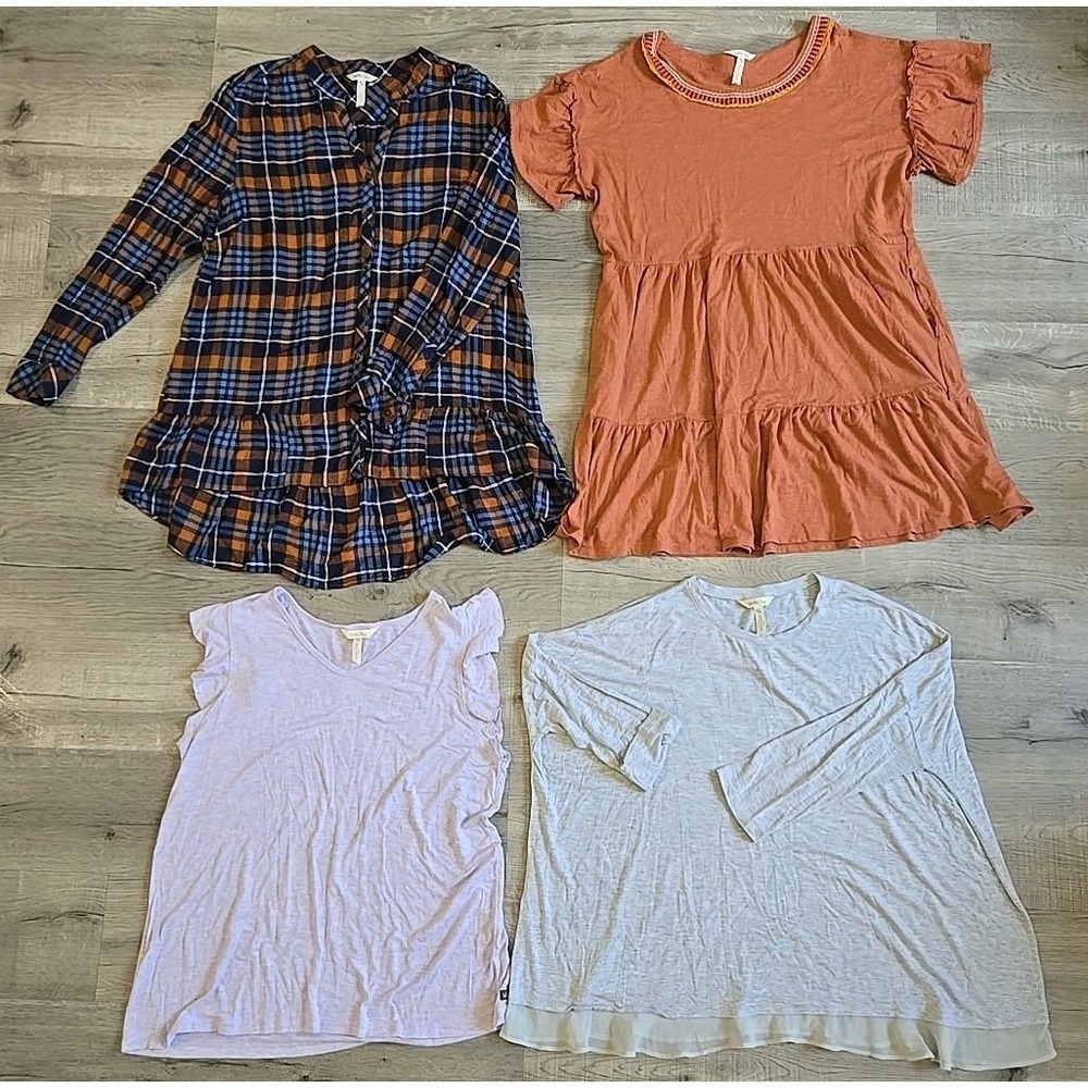 Matilda Jane Lot Of 4 Dresses‎ And Tops Size XL Spring Summer Fall